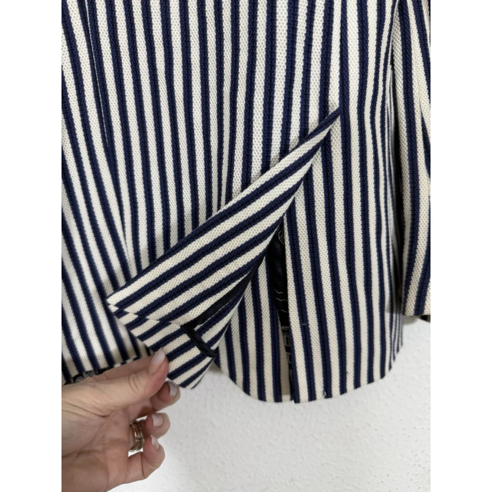SCOTCH & SODA STRIPED SINGLE BREASTED BLAZER Men’s Large Organic Cotton $450